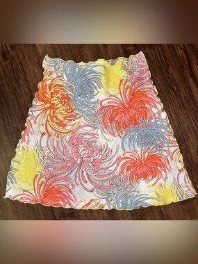NEW Haystacks Switchstacks Bias Reversible Abstract/Floral Skirt USA MED MINT!